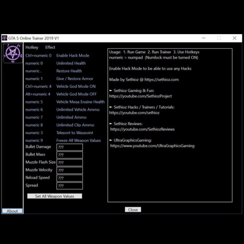 GTA 5 Online Trainer V1 (Health, Ammo ..etc)